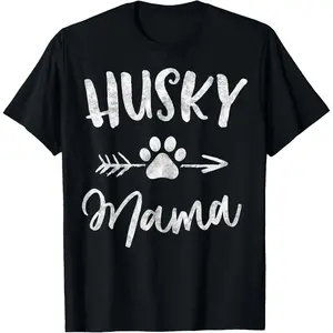 Summer Short Sleeves Husky Mama Siberian Husky Lover Owner Gifts Dog mother's day T-Shirt
