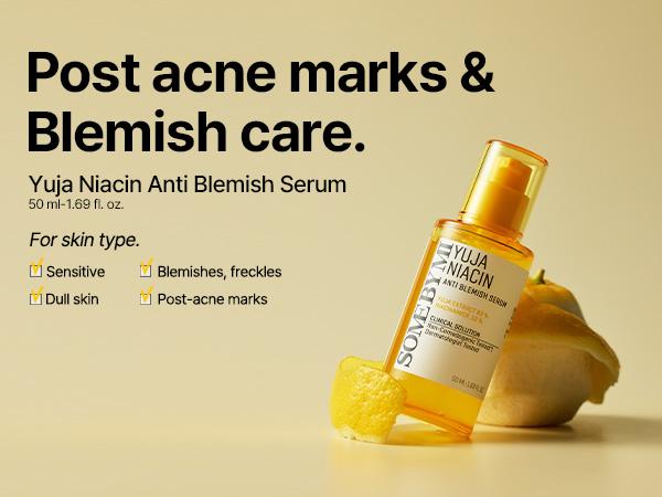 [SOME BY MI] Yuja Niacin Anti-Blemish Serum for Face & Body – Niacinamide, Turmeric, Vitamin C, Face & Elbow Brightening – Korean Skin Care