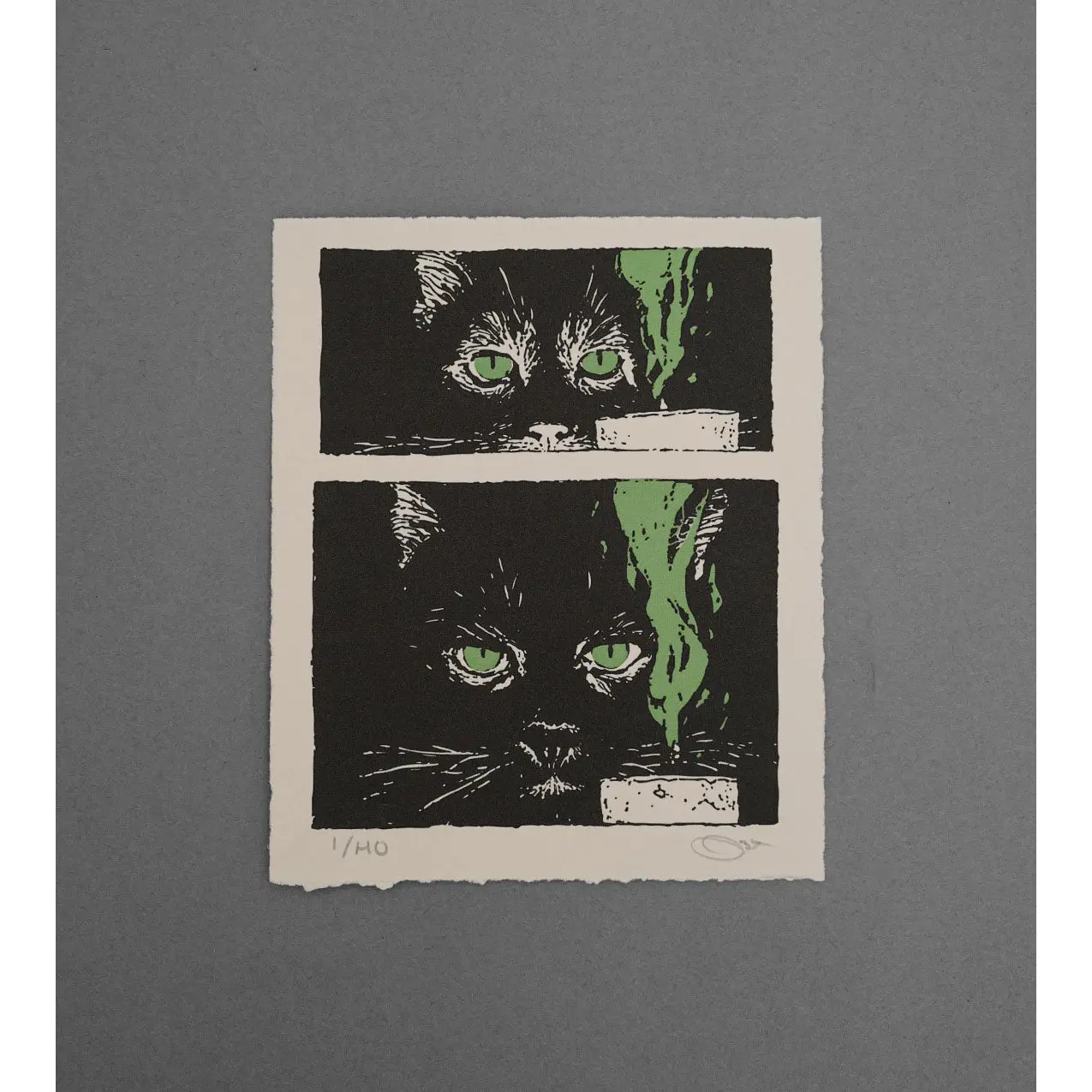 Green Candles - High-Quality Print