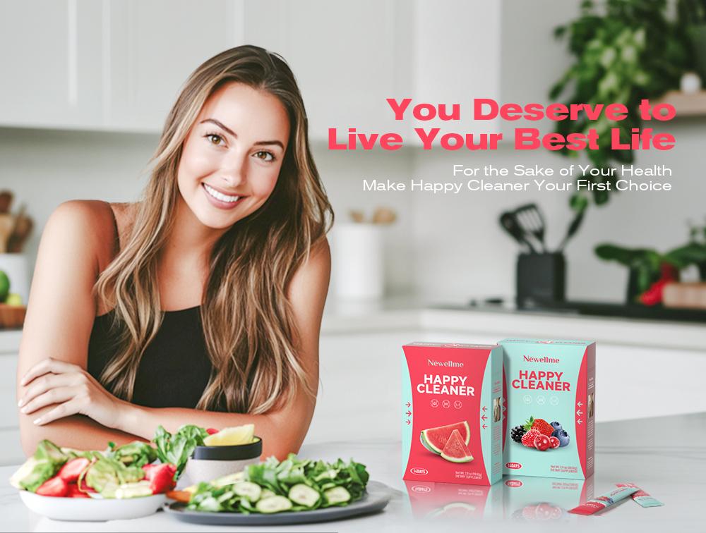 NEWELLME Happy Cleanse - Superfood Powder/Probiotics/Digestive Enzymes/Moringa - Supports gut health - Boosts immunity, Healthcare Dietary