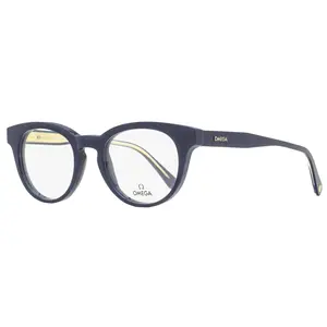 Omega Pantos Eyeglasses OM5003H 090 Blue/Crystal 52mm 5003
