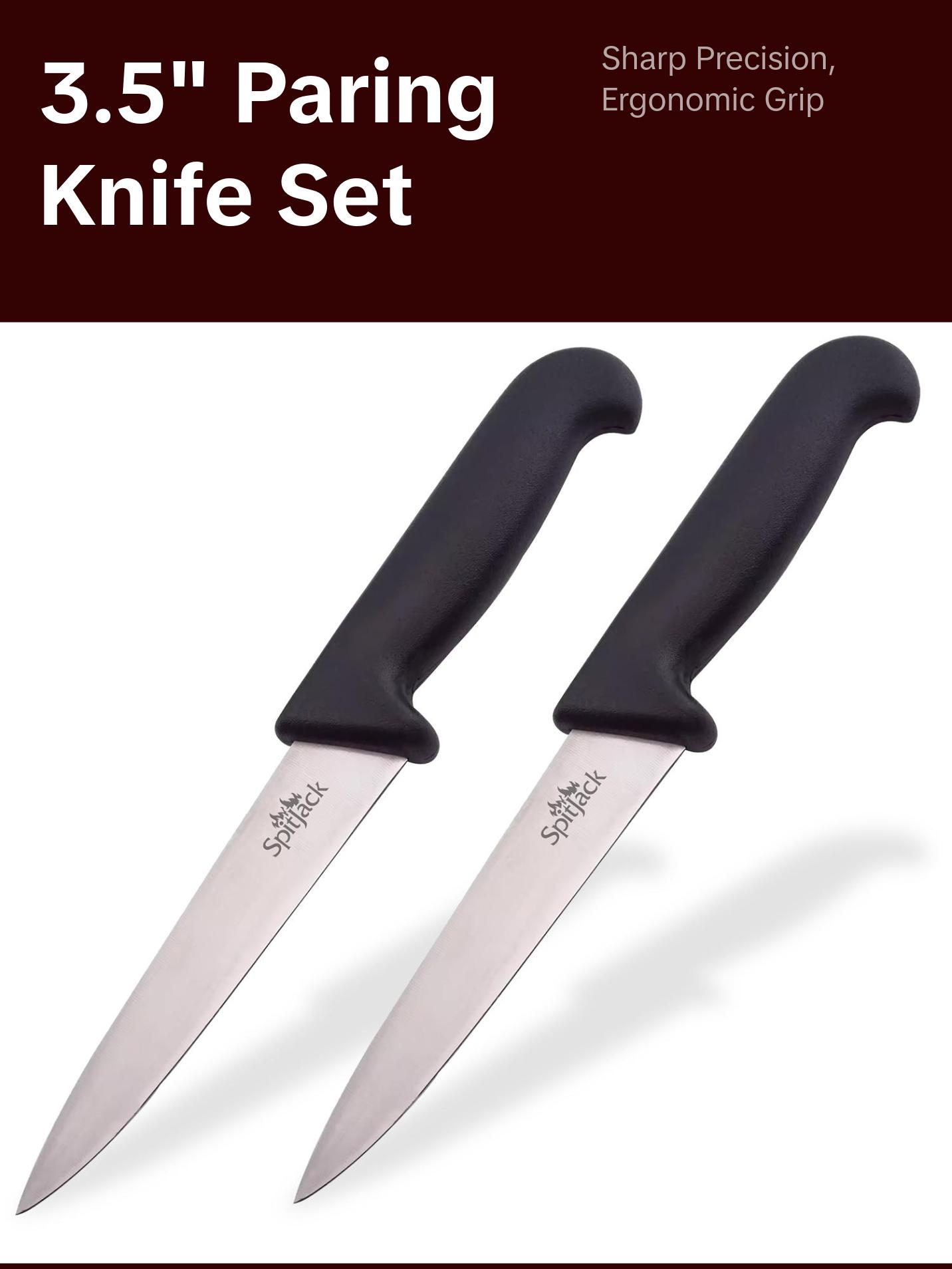 SpitJack 3.5 Inch Kitchen Paring Knife (2-pack)