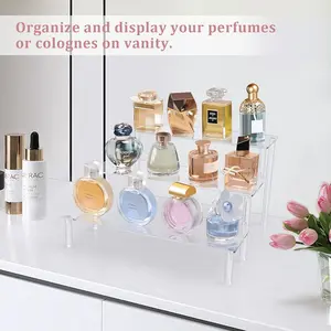 3-Tier Clear Acrylic Display Organizer  Vanity, Perfume & Desk Storage Stand