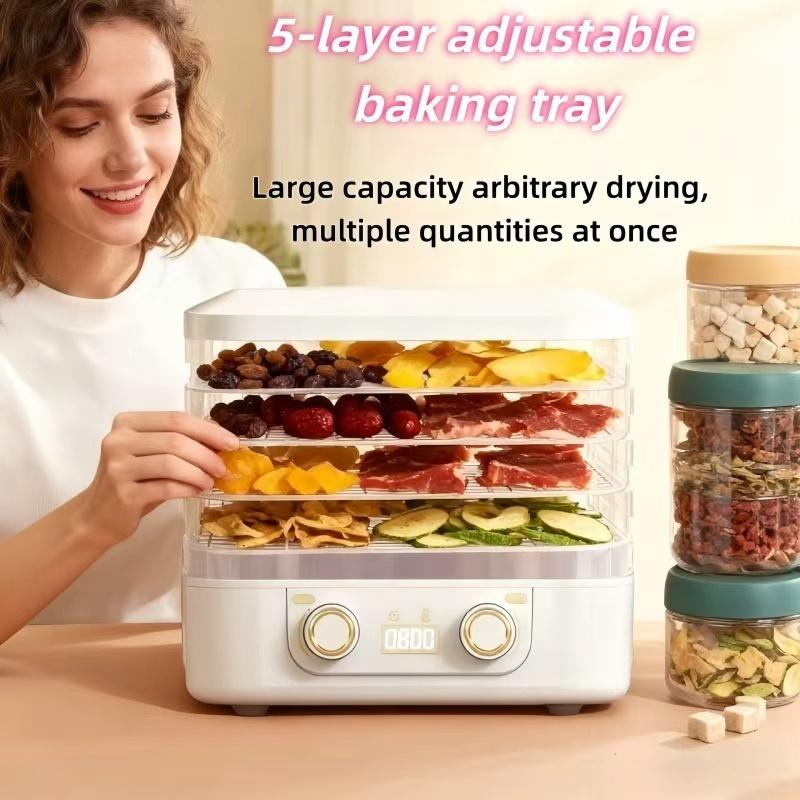 Five layer small household dryer, multi-layer fruit dryer, adjustable temperature meat dryer, suitable for drying herbs, mushrooms, and can replace healthy snacks Five layer small household dryer, multi-layer fruit dryer, adjustable temperature meat dryer, suitable for drying herbs, mushrooms, and can replace healthy snacks