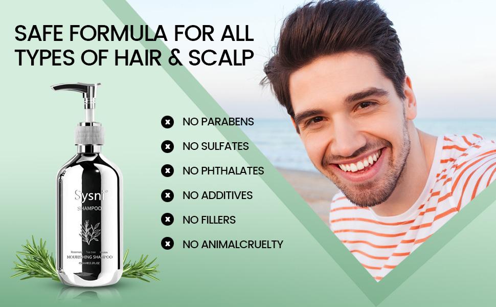 Sysni Organic Rosemary HairThickening Shampoo, Promote HairGrowth,Strengthening Shampoo, PreventHair Loss Cleansing Shampoo Rosemary Biotin