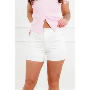 Judy Blue White Slim Shorts