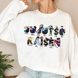 Jujutsu Kaisen Sweatshirt, Jujutsu Kaisen Characters Anime Shirt, Jjk Anime Season 3 Hoodie, Gift For Fan, Unisex Sweater Pullover Tee