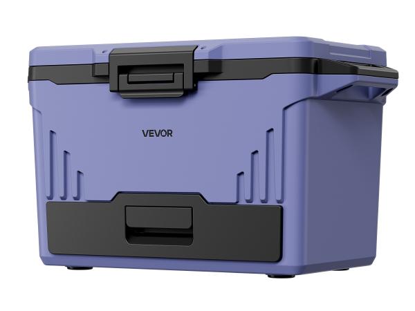 VEVOR 50QT Hard Cooler, Portable Outdoor Cooler & Cool Bag with Leak-Resistant Insulated Chest, 48-Hour Ice Retention, Heavy-Duty Handle, Ultra-Light for Camping, Concerts, Outdoor Trips#BackToSchool