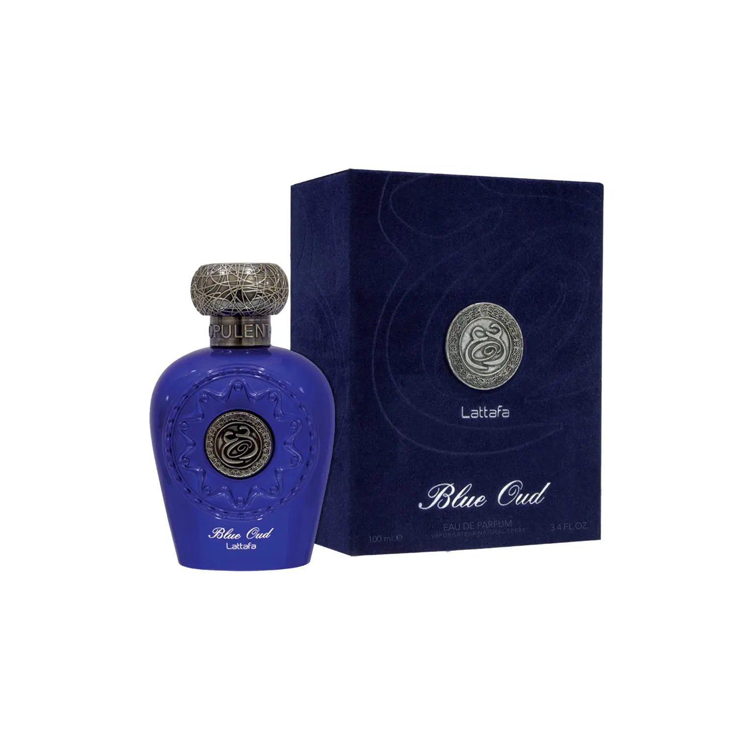 Lattafa Blue Oud for Unisex Eau de Parfum Spray, 3.4 Ounce