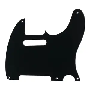 5-Hole Telecaster Pickguard - 1-Ply Black