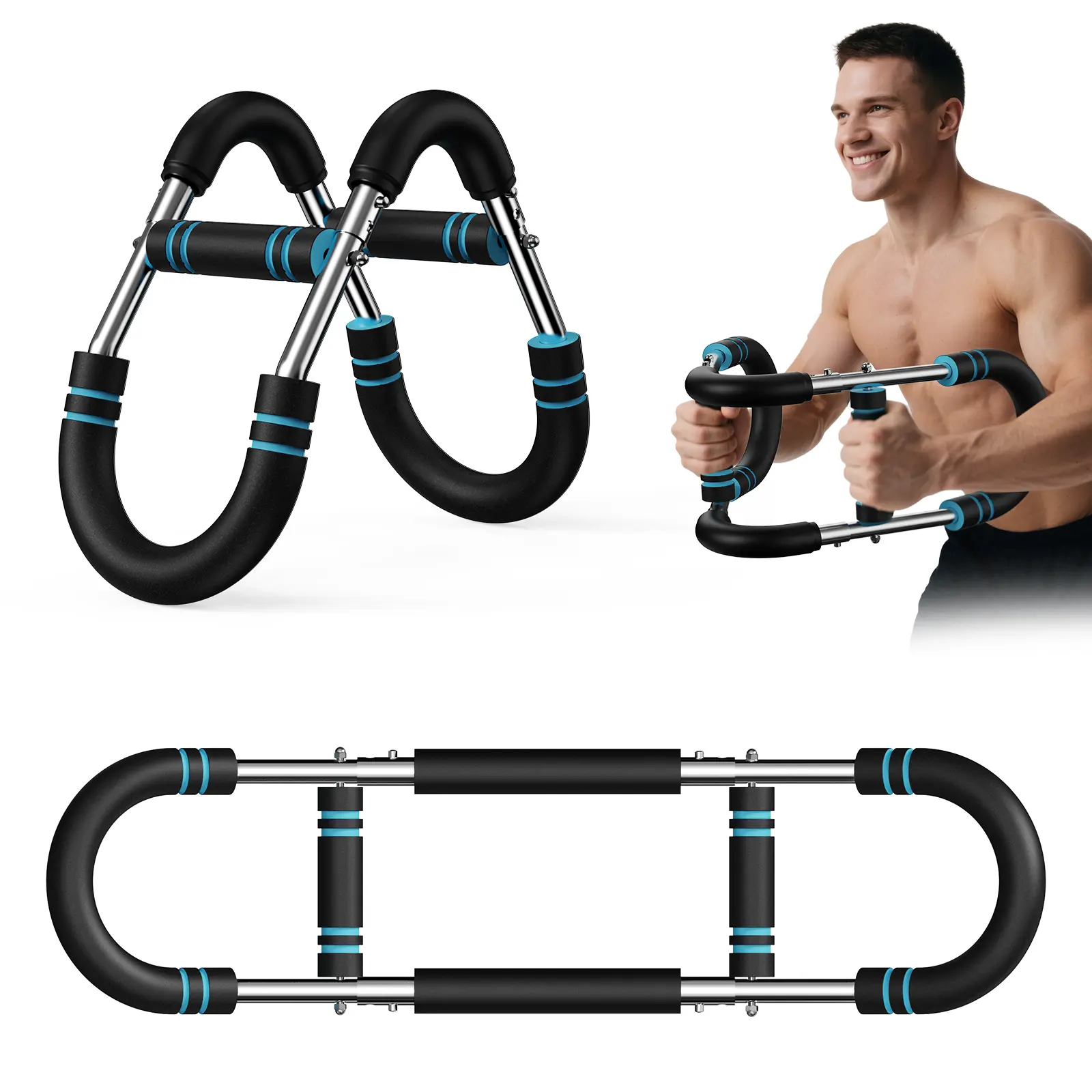 Ultimate Twister Arm Trainer, Twister Arm Exerciser, Rotating Arm Trainer, Adjustable Chest and Arm Workout Equipment, Shoulder Muscle Training Spring Resistance Home Fitness Tool, 40–100 lbs outdoorfun  SummerVibes Twist Waist Board gym machines