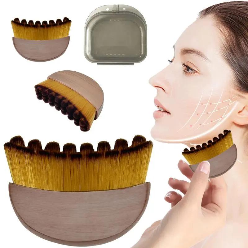 Lymphatic Contour Face Brush for Jawline & Chin Sculpting – Dry Brushing Massager for Lymphatic Drainage & Facial Fatigue Relief, Ergonomically Designed to Fit The Skin Precisely，Body Care, skincare tools -MM
