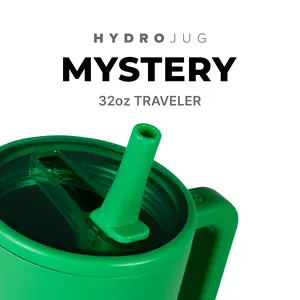 Mystery HydroJug Traveler 32oz | FINAL SALE | Leak-Proof Insulated Tumbler with Flip Straw & Cup Holder Fit Flasks Lid