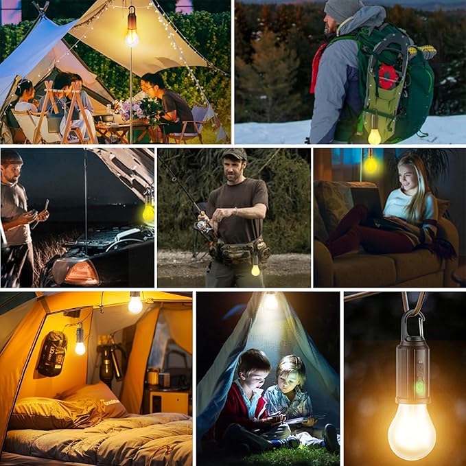 1/2/4 PCS Rechargeable Solar LED Light Bulbs with Waterproof Clip Hook, Solar Outdoor Lights, Portable Camping Gear for Hiking & Emergency Use 1/2/4 PCS Rechargeable Solar LED Light Bulbs with Waterproof Clip Hook, Solar Outdoor Lights, Portable Camping Gear for Hiking & Emergency Use