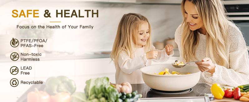 Astercook 20pcs Non-Stick Pots and Pans Set with Detachable Handle, Oven Safe, Stackable, Non-Stick RV Kitchen Cooking Set Modern Aluminum Dishwasher Safe