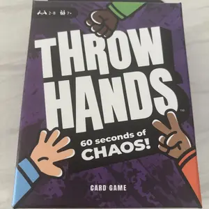 Throw Hands Rock Paper Scissors Card Game – The Absurdly Fast and Chaotic Party Game for 2 to 8 Players – 60 Second Game for Friends, Families, and Game Night – Ages 7+
