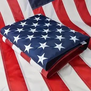 Patriotic Yard Decor American Flag 4x6 Heavy Duty Embroidered Stars Sewn Stripes Waterproof UV Fade Resistant Brass Grommets Memorial Holiday