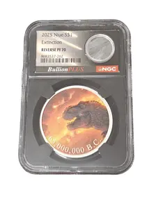 2025 Niue Extinction Reverse Proof-70 NGC 2025 Niue Extinction Reverse Proof-70 NGC