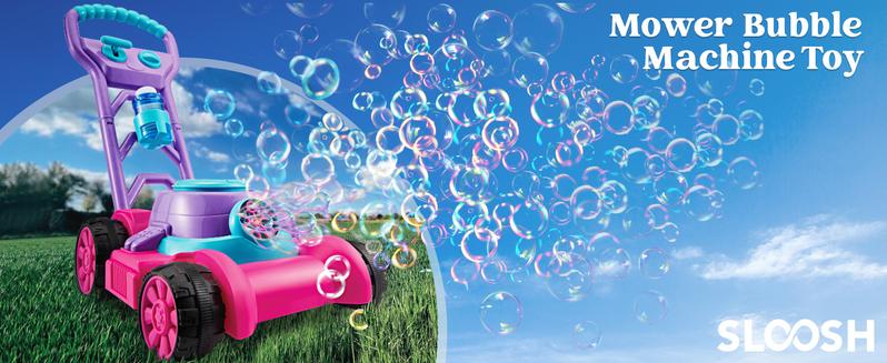SLOOSH Bubble Lawn Mower Toddler Toys - Kids  Bubble Machine Summer Outdoor Push Toy Games, Backyard Garden Outside Play Toddlers Preschool Boys Girls Birthday Gifts Electric Dealsforyoudays