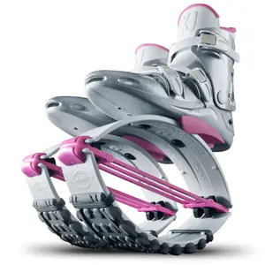 Kangoo Jumps through JumpBoots fit boots for rebounding exercise: White Pink XR3se Rebound Boots