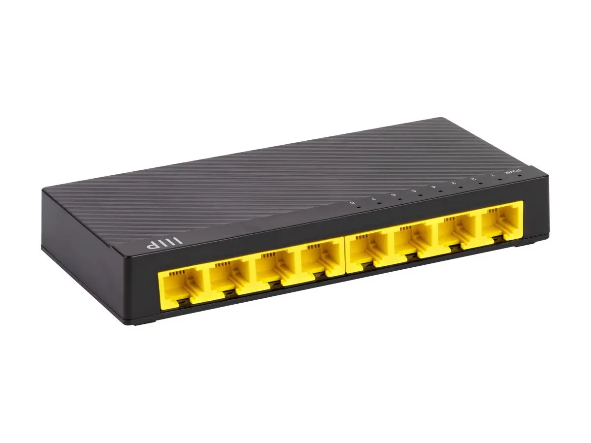 Monoprice 41713 8-Port 10-100-1000 Mbps Gigabit Ethernet Unmanaged Switch