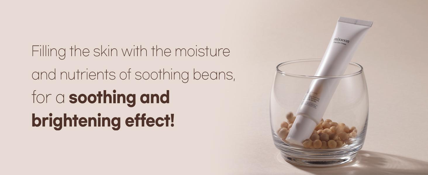 [mixsoon Official Shop] Bean Eye Cream 0.67 fl.oz / 20ml - Non-Sticky Eye Cream for Deep Hydration and Moisturizing Care, Korean Skin Care