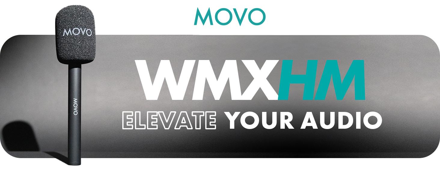Movo | WMX-HM | Handheld Interview Mic Handle Adapter for Wireless Microphones Audio Recording Smartphone Protection