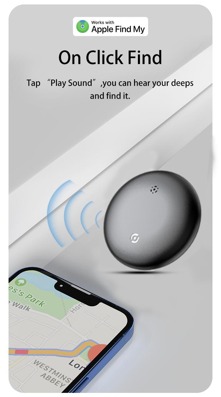 GPS Tracker for Car,Mini Trackers Device with Weatherproof Magnetic Case-No Monthly Fee-Best Hidden GPS Trackers,Global Coverage Location Tracker,Anti-lost Device,Works with Apple Find My (iOS Only) For iPhone