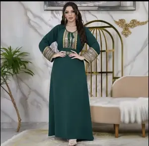 Women Elegant Fashion Sequin Kaftan Long Sleeve Dress