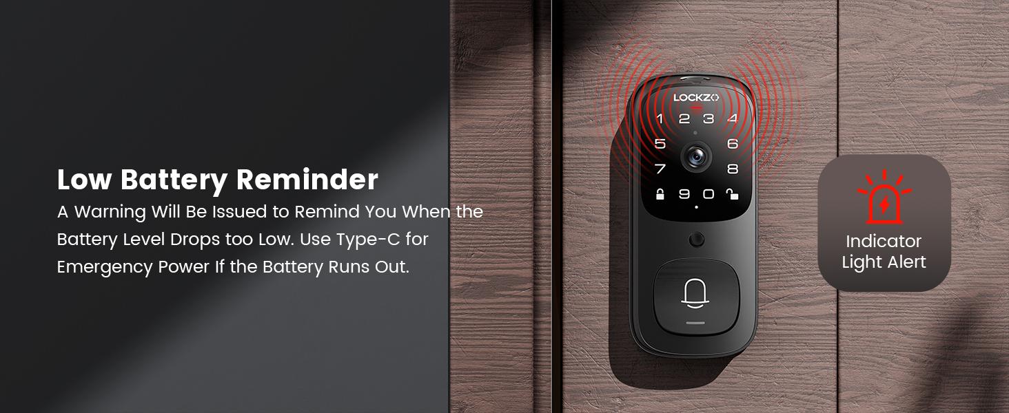 Smart Lock with Camera, 3-in-1 WiFi Doorbell Keyless Entry Door Lock, Deadbolt Lock for Front Door, Fingerprint, Keypad Code, App Control, IP65 Waterproof, BHMA, Support Alexa&Google Assistant