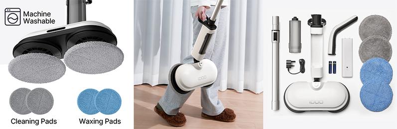 iDOO Cordless Electric Spin Mop Pro with LED Light, Mist Spray, Transparent Water Tank & Reusable Cloths for Effortless Cleaning of Household Items iDOO Cordless Electric Spin Mop Pro with LED Light, Mist Spray, Transparent Water Tank & Reusable Cloths for Effortless Cleaning of Household Items