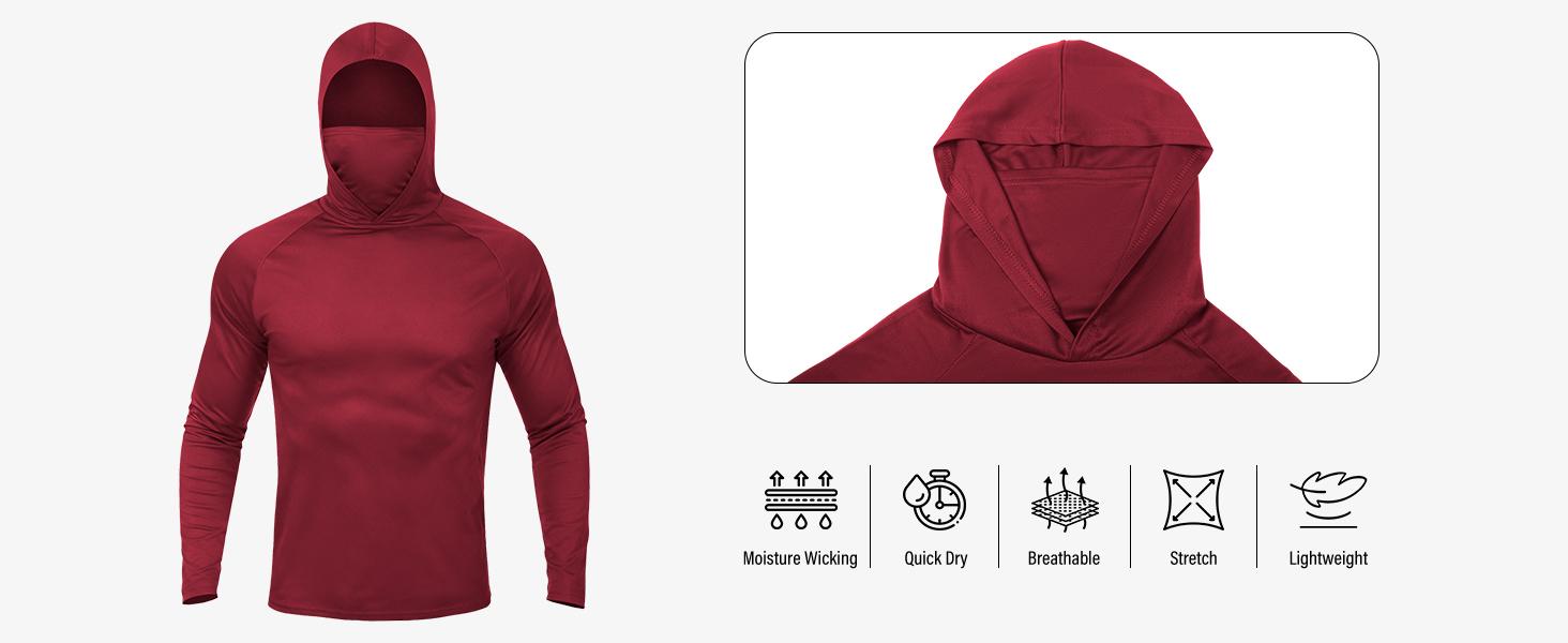 3 PACKS Men's Athletic Hoodies Long Sleeve Fishing Shirts for Men Hooded Set with Face Mask 3 PACKS Men's Athletic Hoodies Long Sleeve Fishing Shirts for Men Hooded Set with Face Mask