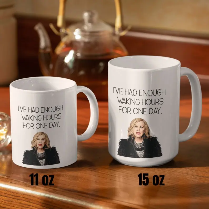 Schitt’s Creek Moira Rose Quote Mug, Funny Comedy TV Show Coffee Cup, Novelty Ceramic Drinkware Gift for Fans, Pop Culture Humor Mug for Home Kitchen or Office