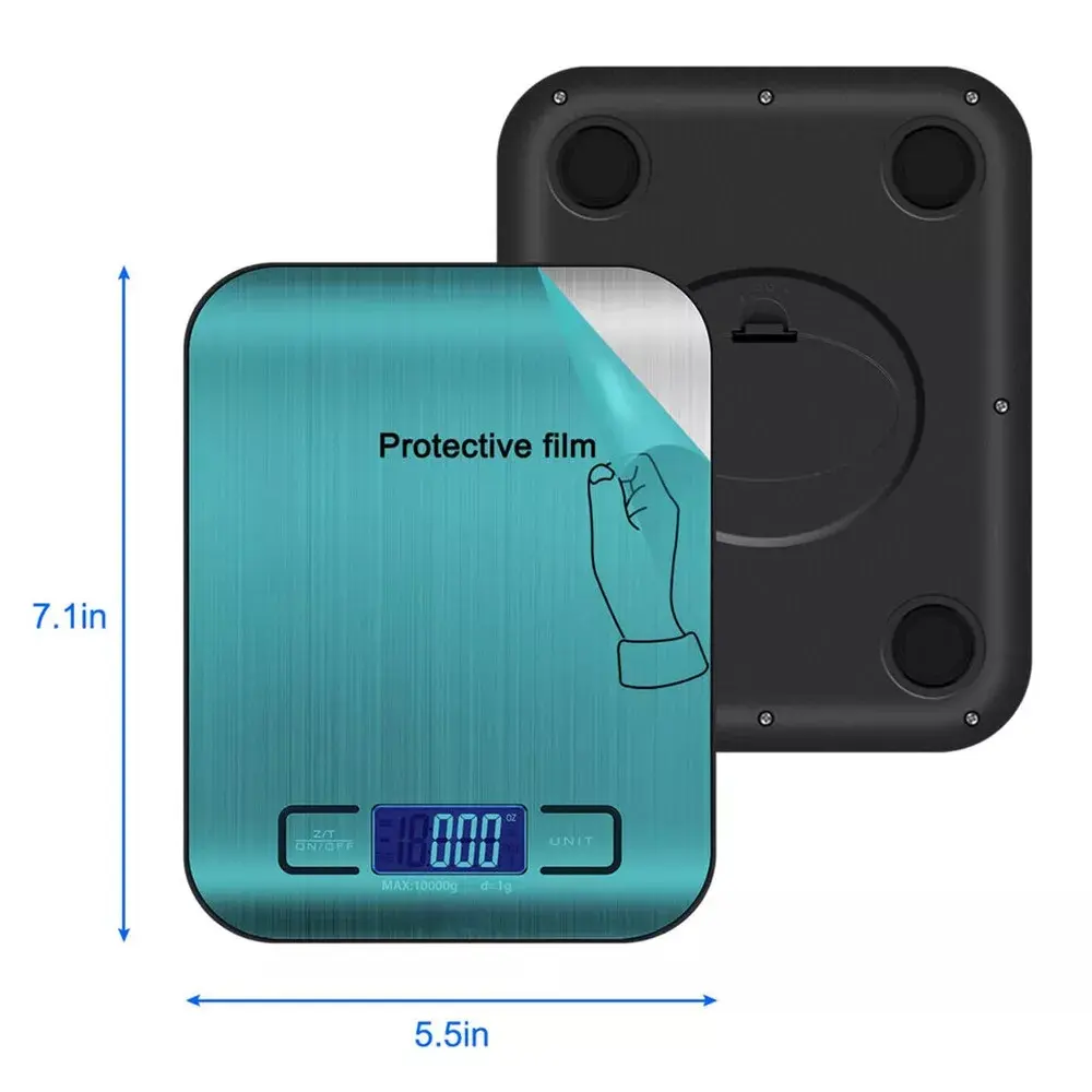 Food Scale 22lb Digital Kitchen Scale Weight Grams and oz for Cooking Baking 1g/0.1oz Precise Graduation Stainless Steel Tempered Glass Contemporary Slim Design Accurate Measurement Multiple Unit Conversion Setting, Digital Weighing Machine, Food Measurin