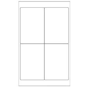 Blank Wine Labels - 4" x 6" - Legal Size Sheet - White - High Gloss - Vinyl - Waterproof - For Inkjet and Laser Printers