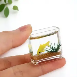 Mini Fish Tank Ecosystem Bottle Set, Aquarium Building Set, 1 Count Miniature Landscape Glass Fish Tank, Desktop Ornament for Home Office Decor