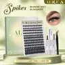 ALICE Spikes Cluster Lashes Kit - Natural CD Curl 10-18mm Thin Band Wispy Plastic DIY Eyelash Set Beginner Friendly Individual False Lashes for Daily Wear & Workplace Use