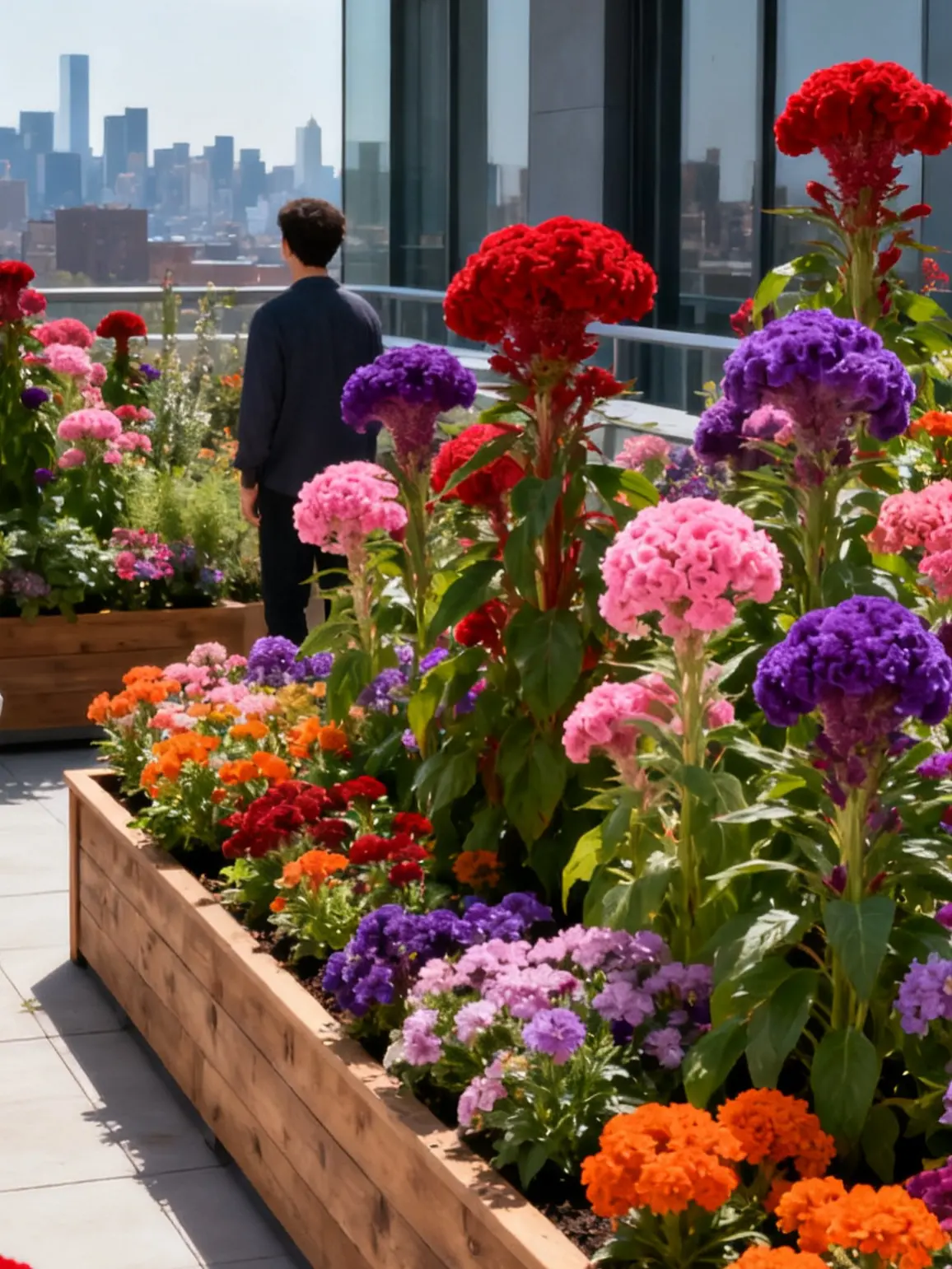 Bright red cockscomb flowers! Heat-resistant and easy to care for, the courtyard balcony turns into a festive sea of flowers!