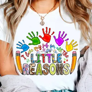 Ideal Teacher and Counselor Appreciation Gift Soft Graphic Tee with Playful Hand Prints and Chic Leopard Accents Celebrating Educators for Teacher Appreciation Week Back to School or School Spirit Day