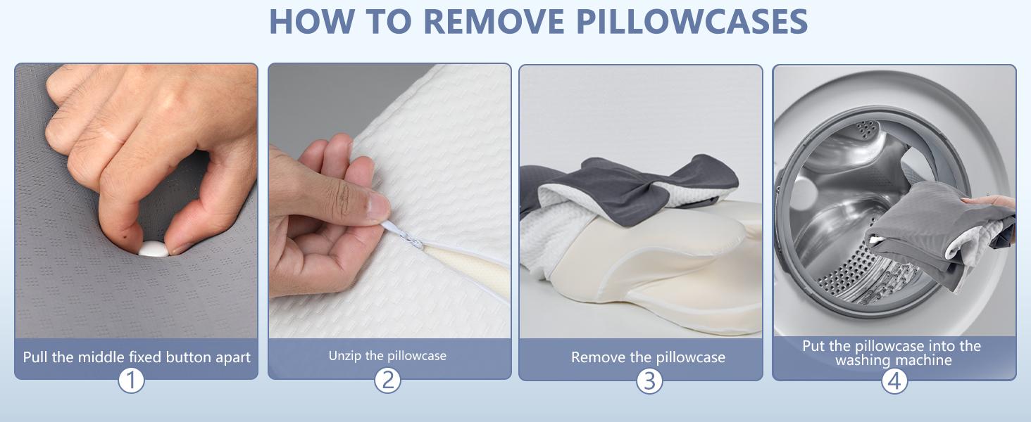 Cervical Neck Pillow, Adjustable Memory Foam with Breathable & Removable Cooling Silk Case, Ergonomic Support for Lying down Side Back & Stomach Sleeper,Ideal Gift