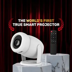 Mini Portable Film Projector Supports WiFi and Bluetooth 4K 1080P HD picture quality 180° rotatable 130-inch screen Auto keystone correction Compatible with HDMI/USB/smartphones/computers/laptops Valentine's Day gift for family
