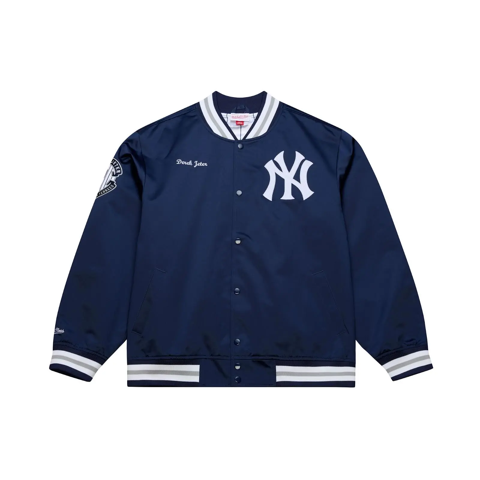 Derek Jeter New York Yankees Navy Player Lightweight Satin Full-Snap Jacket, Mitchell & Ness