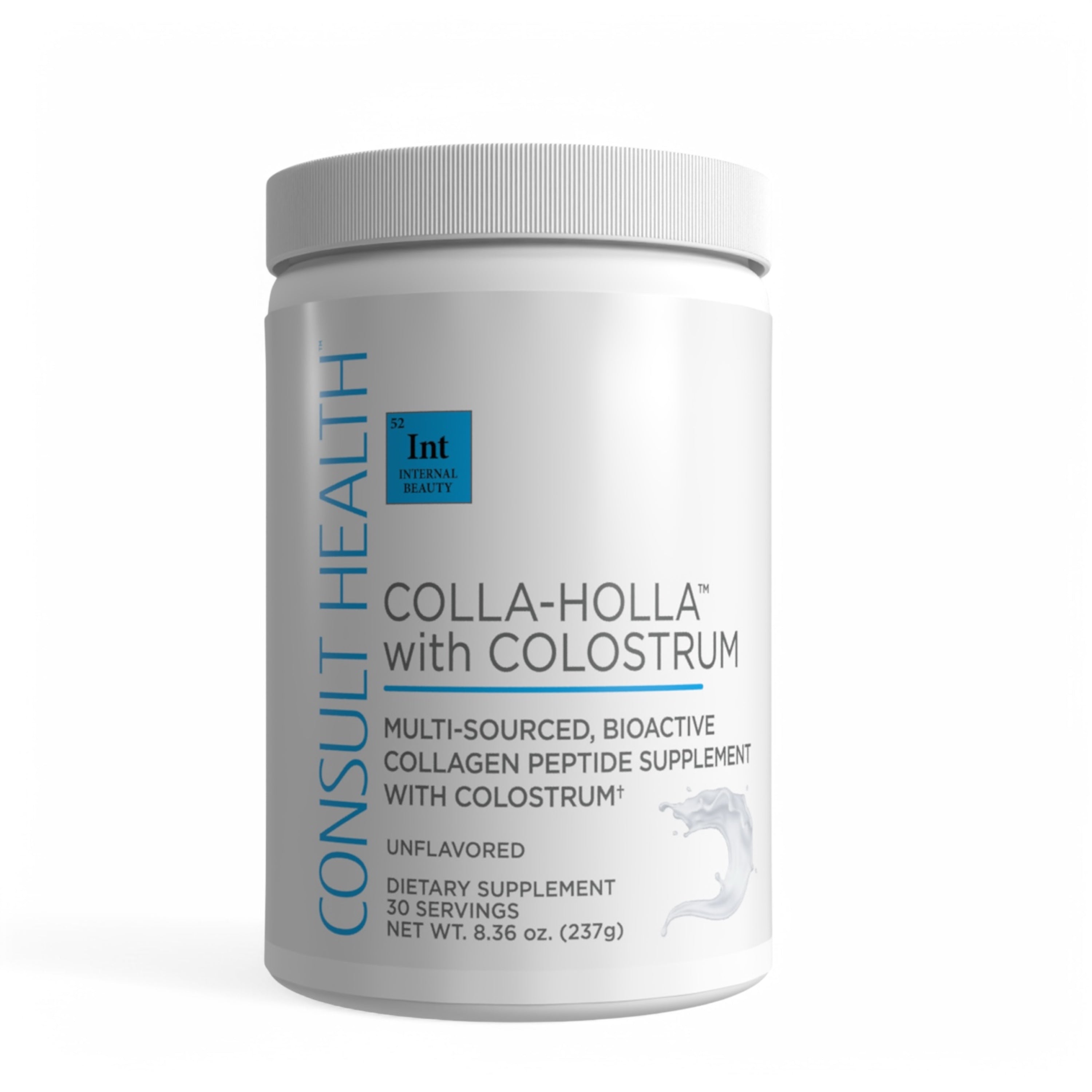 Colla-Holla with Colostrum - Multi-Sourced Collagen Peptide Supplement for Skin Elasticity & Joint Health - 30 Servings