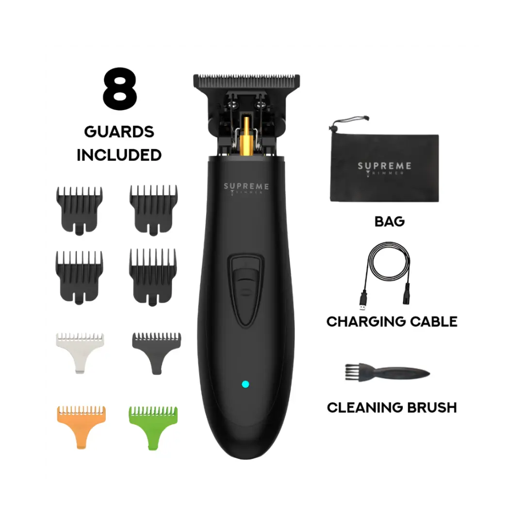 Supreme Trimmer T-SHAPER ST5190 Cordless Hair Clipper Kit, Low Noise Groomer, High Quality Trimmer, Lightweight Barber Equipment for Beard/Neckline Trimming