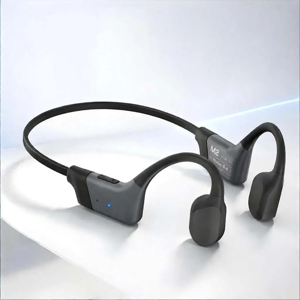 Bone Conduction Wireless Neckband Bluetooth Headphones (BT 5.4), Open Ear Sports Waterproof Headphones, IPX Rating, 360° Flexible Neckband, Lightweight Comfortable Fit, Long Battery Life, Box Pack, Mobile PC Compatible, Supp Warrnty for Running, Camping,