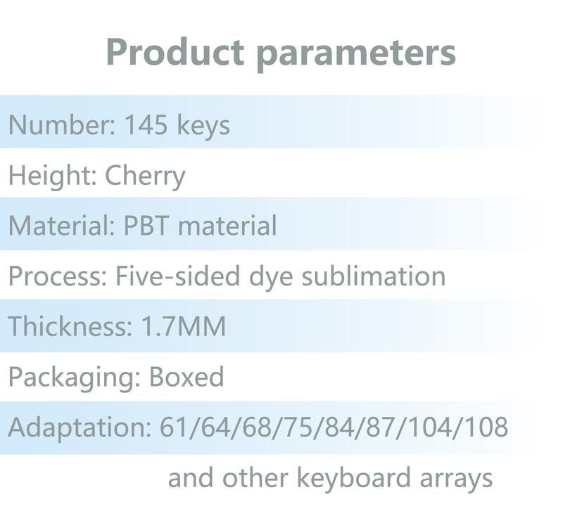 Rose Coast Gradient Oil Painting Style PBT Keycaps Compatible with 61/64/87/104/108 Cherry Switches Side-Engraved Transparent Keycaps Five-Sided Dye-Sublimation Custom Mechanical Keycaps Wear-Resistant Non-Transparent