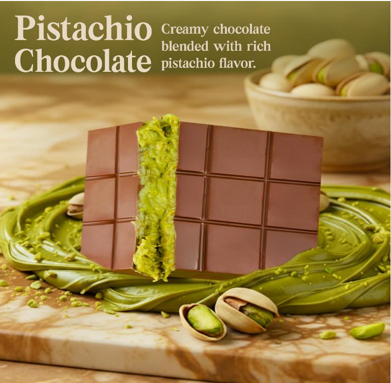 Dubai Chocolate Bar Pistachio – 2.6 oz Premium Dessert with Pistachio Cream & Kataifi Filling | Gourmet Dubai Chocolate Filling | Elegant Gift Chocolate