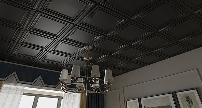 Art3d 24"x24" Square PVC Decorative Drop Ceiling Tiles for Home,12-Pack PVC Wall Panel, 48 sq.ft Coverage, Waterproof, Paintable, Easy to Cut