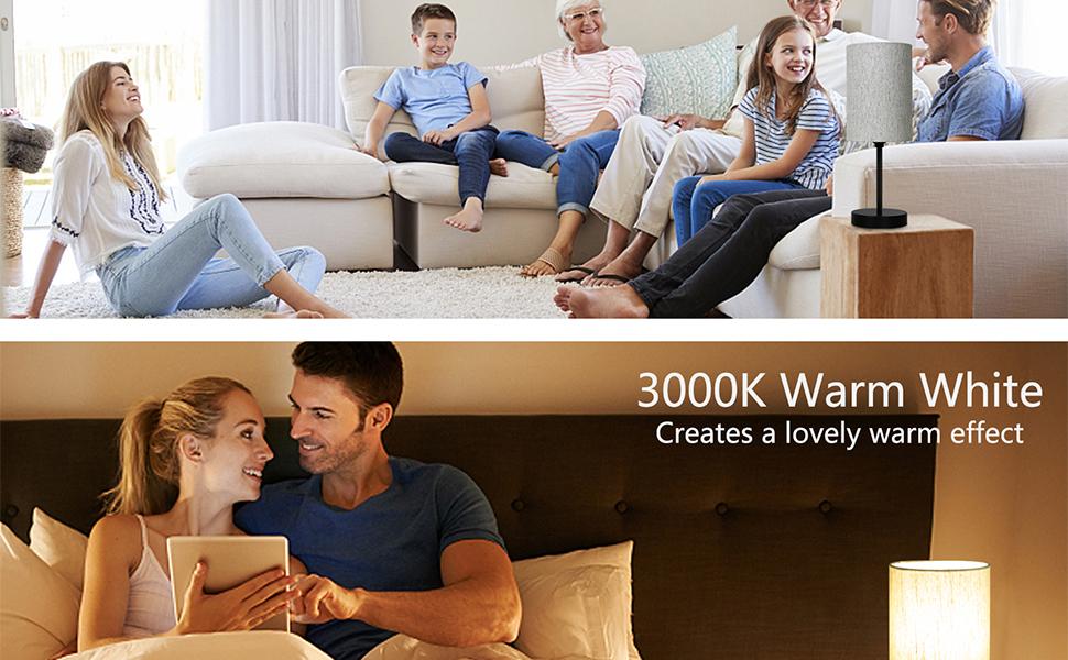 Small Table Lamp, 2026 Minimalist Fabric Table Lamp, Bedroom Bedside Lamp, Desktop Ambient Light