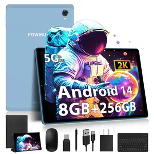 POWMUS Android 14 Tablet, Octa Core 20GB(8+12)RAM 256GB ROM 2TB Expandable, 2000*1200 IPS, 8000mah, GMS Certifie, All-In-One For Streaming, Reading Study, 10.4 Inch 2k In-Cell Gaming Computer Tablet Touchscreen Tabletpc With Keyboard Mouse